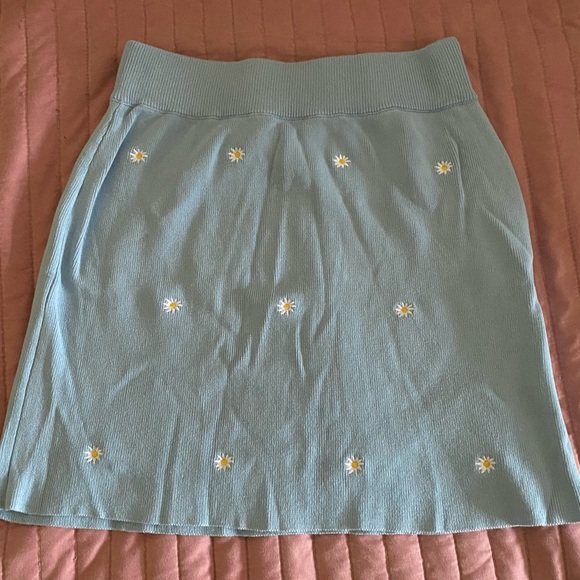 Embroidered Sweater Skirt - Picture 2 of 3